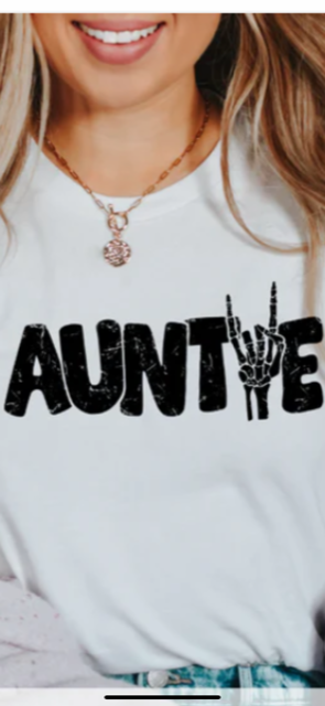 Auntie screen print transfer