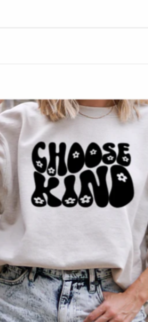 Choose Kind screen print transfer