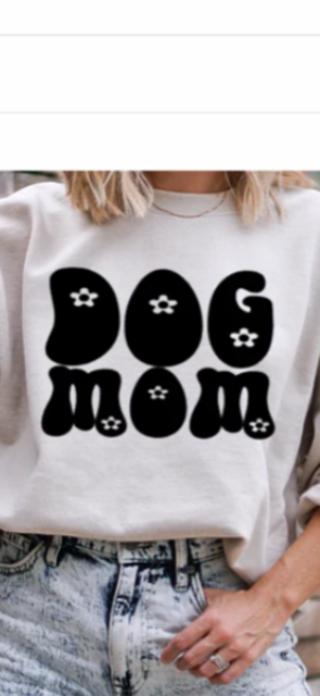 Dog Mom screen print transfer