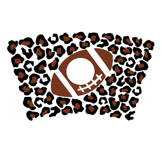 Football cheetah cup wrap for Starbucks cup