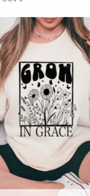 Grow in Grace screen print transfer