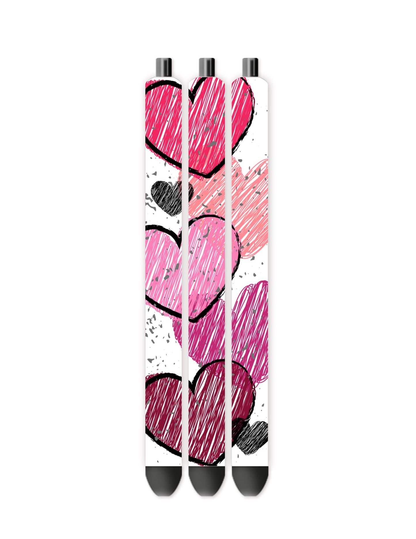 Scribble hearts pen wrap