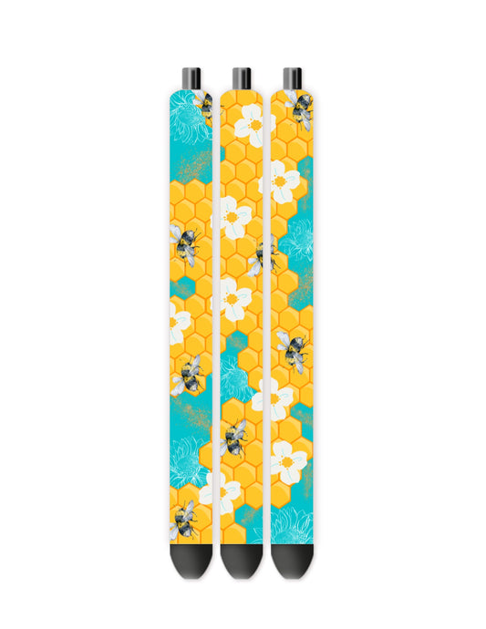 Honey comb bumble bee pen wrap