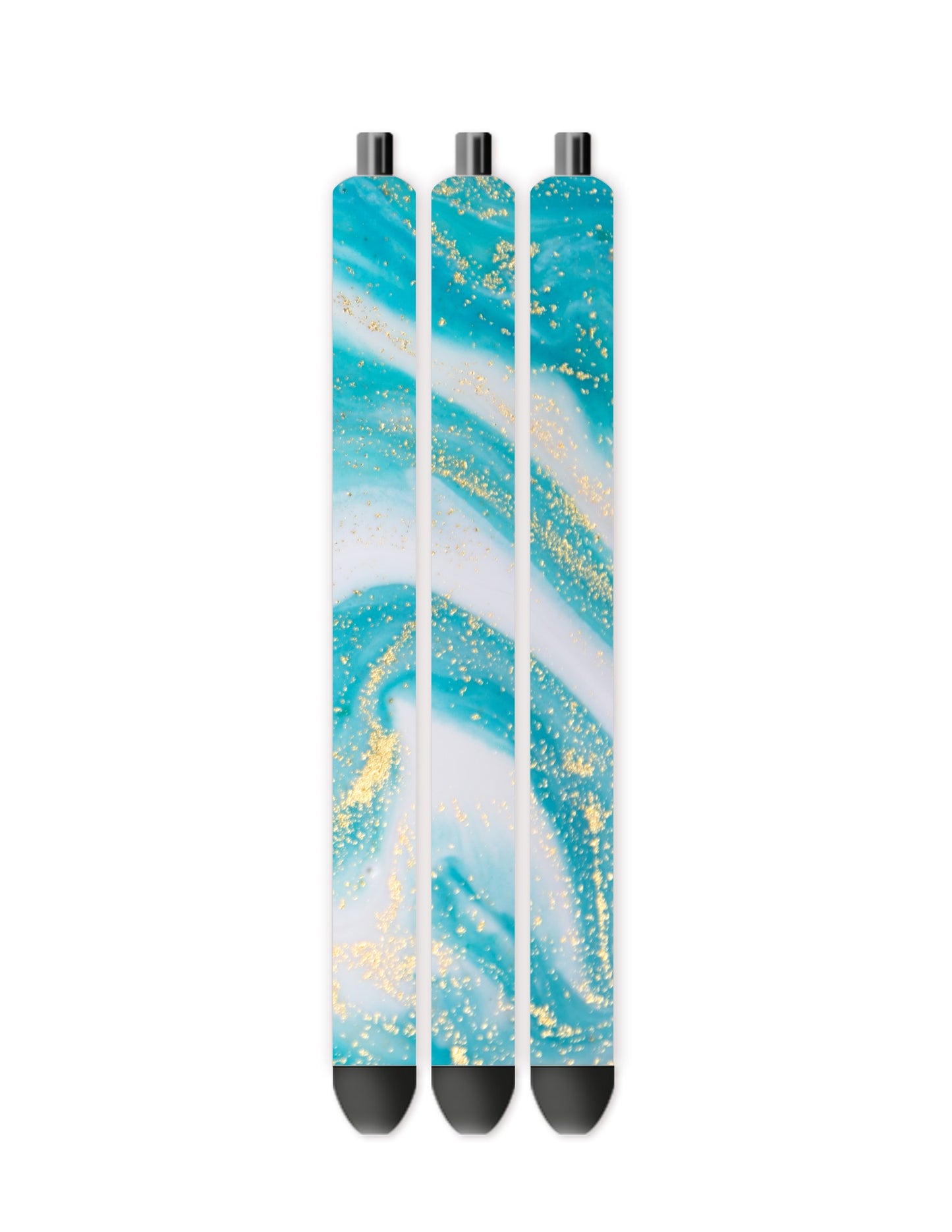 Blue and gold marble pen wrap