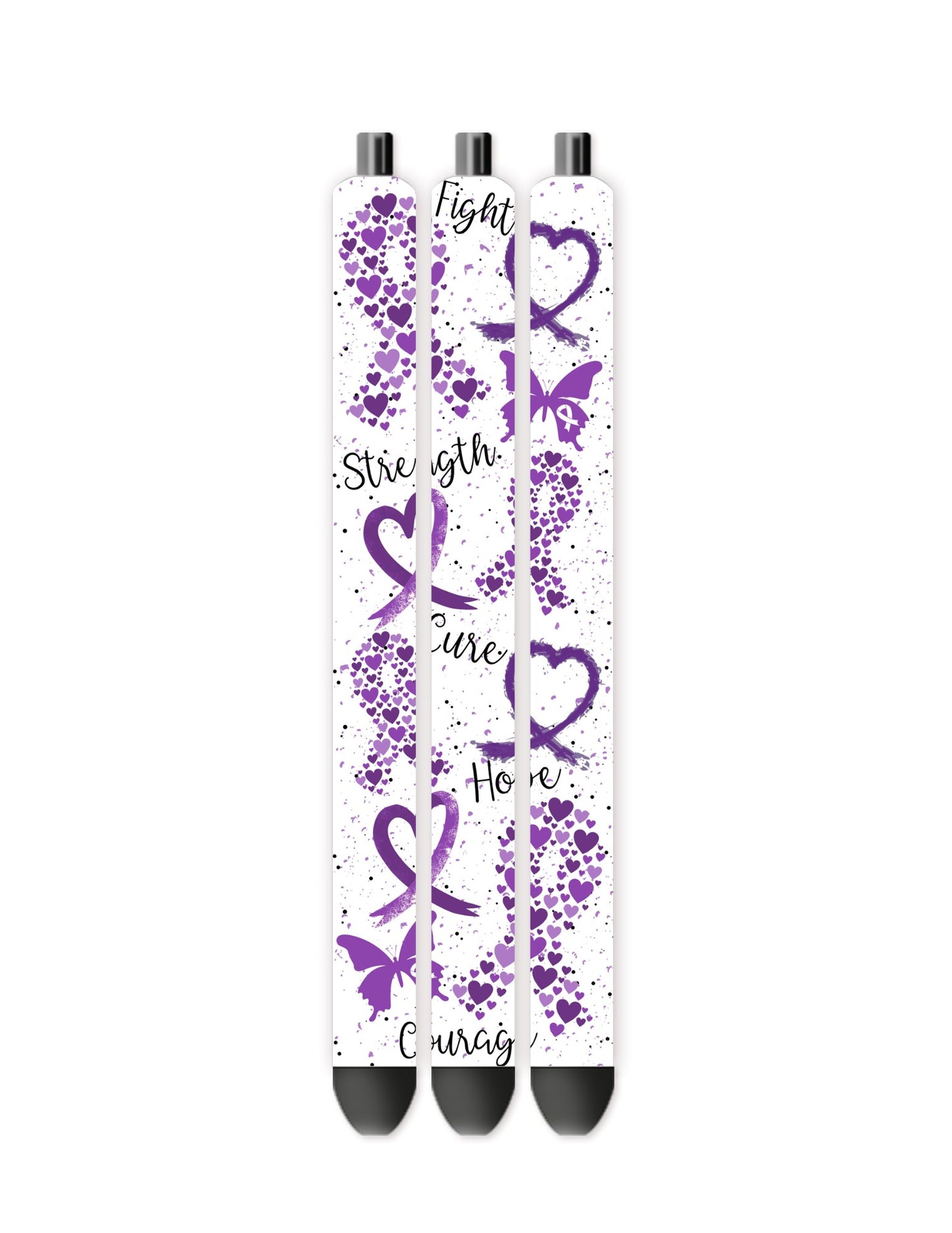 Purple ribbon pen wrap