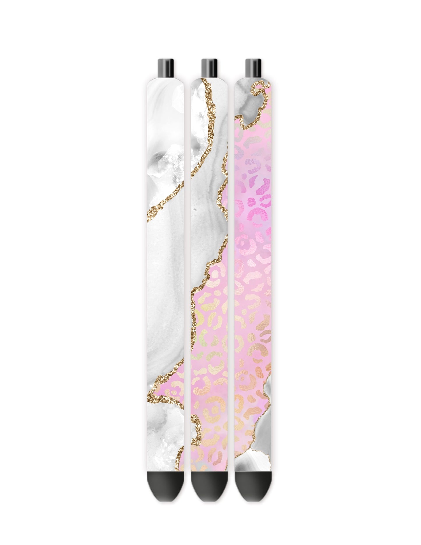 Pen wrap pink and gold cheetah