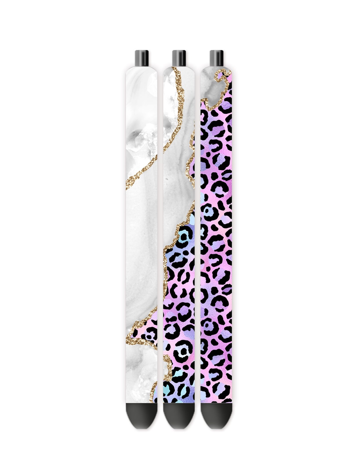 Purple cheetah print pen wrap